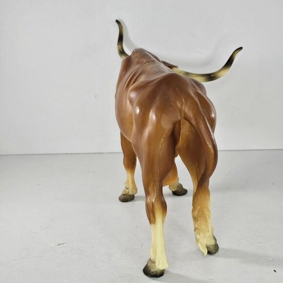 Breyer Texas Longhorn Bull Cow #75 Black Eye Shading - Picture 7 of 16